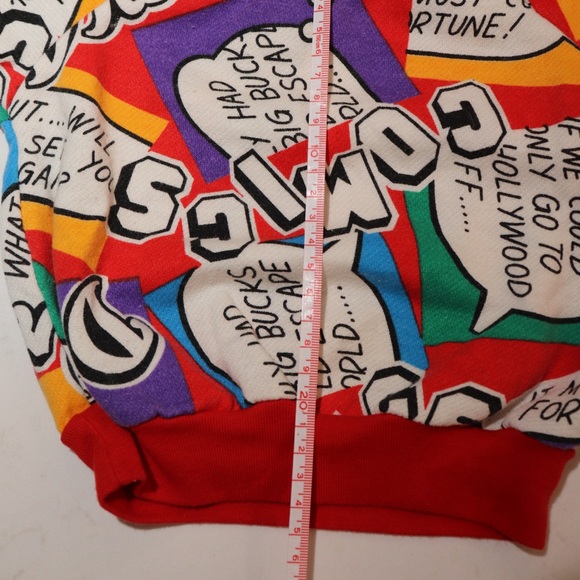 Vintage Handmade Comic Book Sweater - Picture 3 of 7